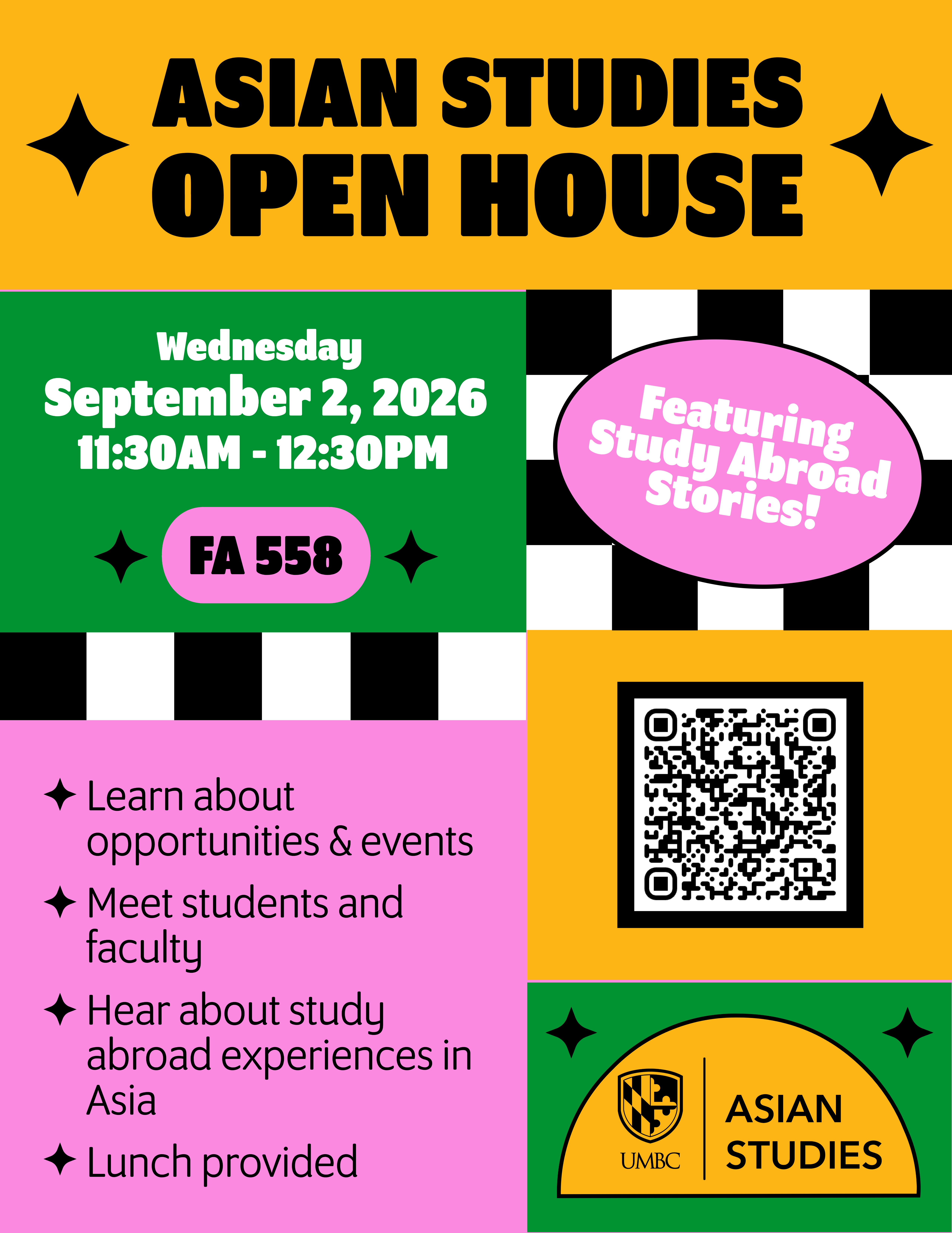 Asian Studies Open House flyer