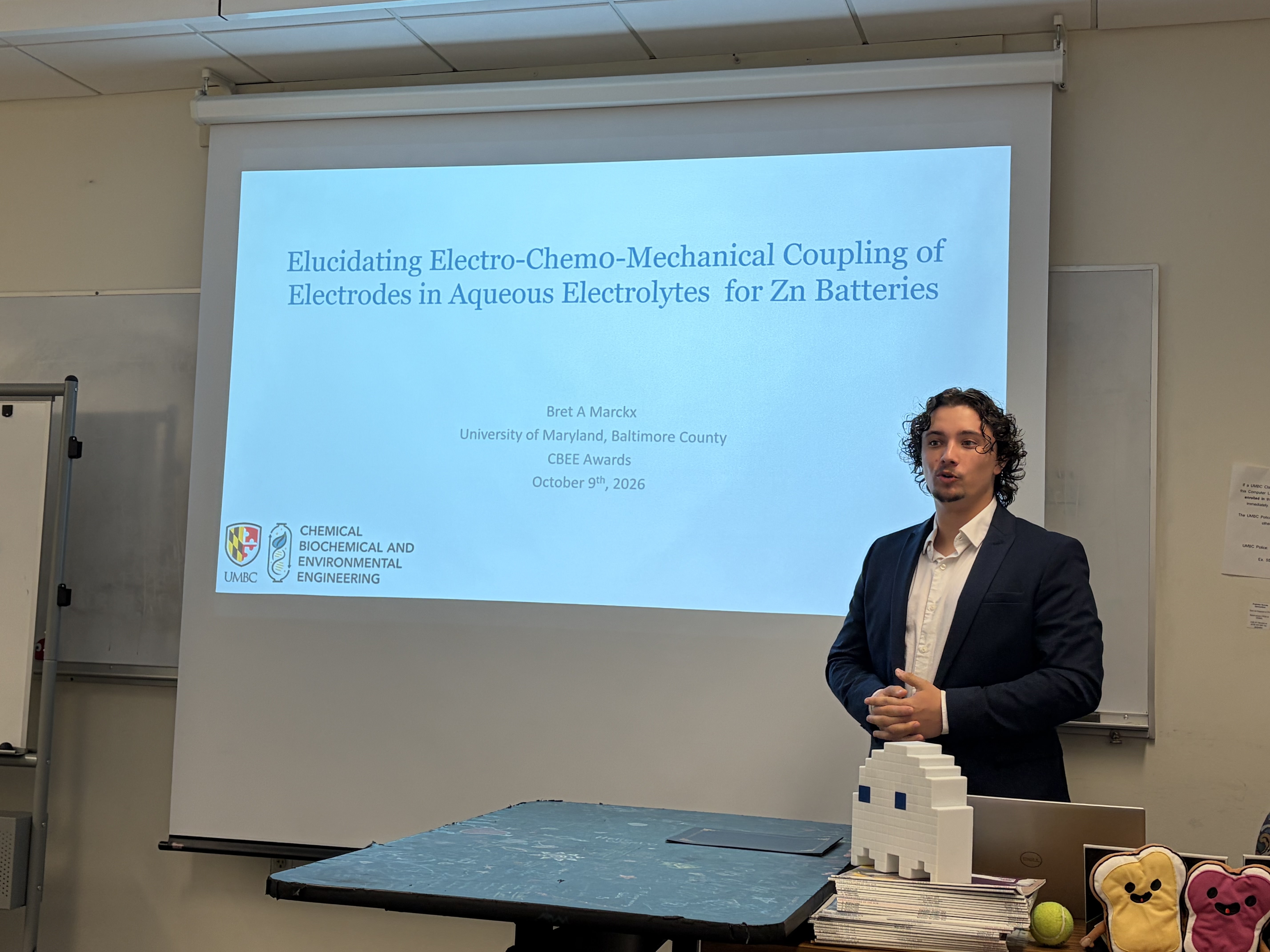 MinBret Marckx presents his research at the 2026 Grad Student Awards
