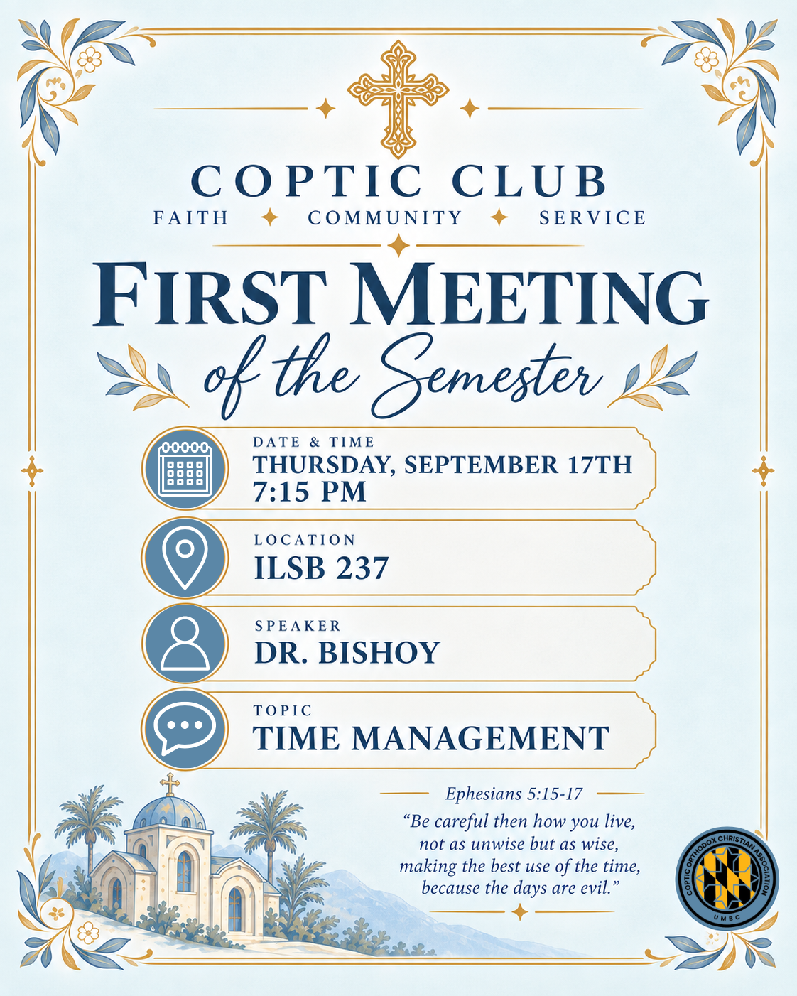 First meeting of the semester