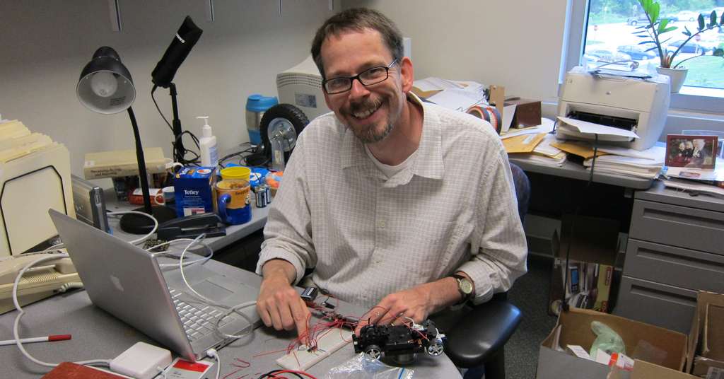 Prof. Tim Oates at his desk