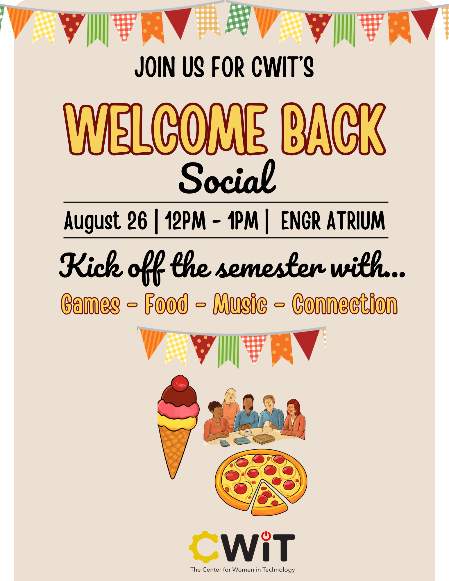 CWIT Welcome Back Social Flyer