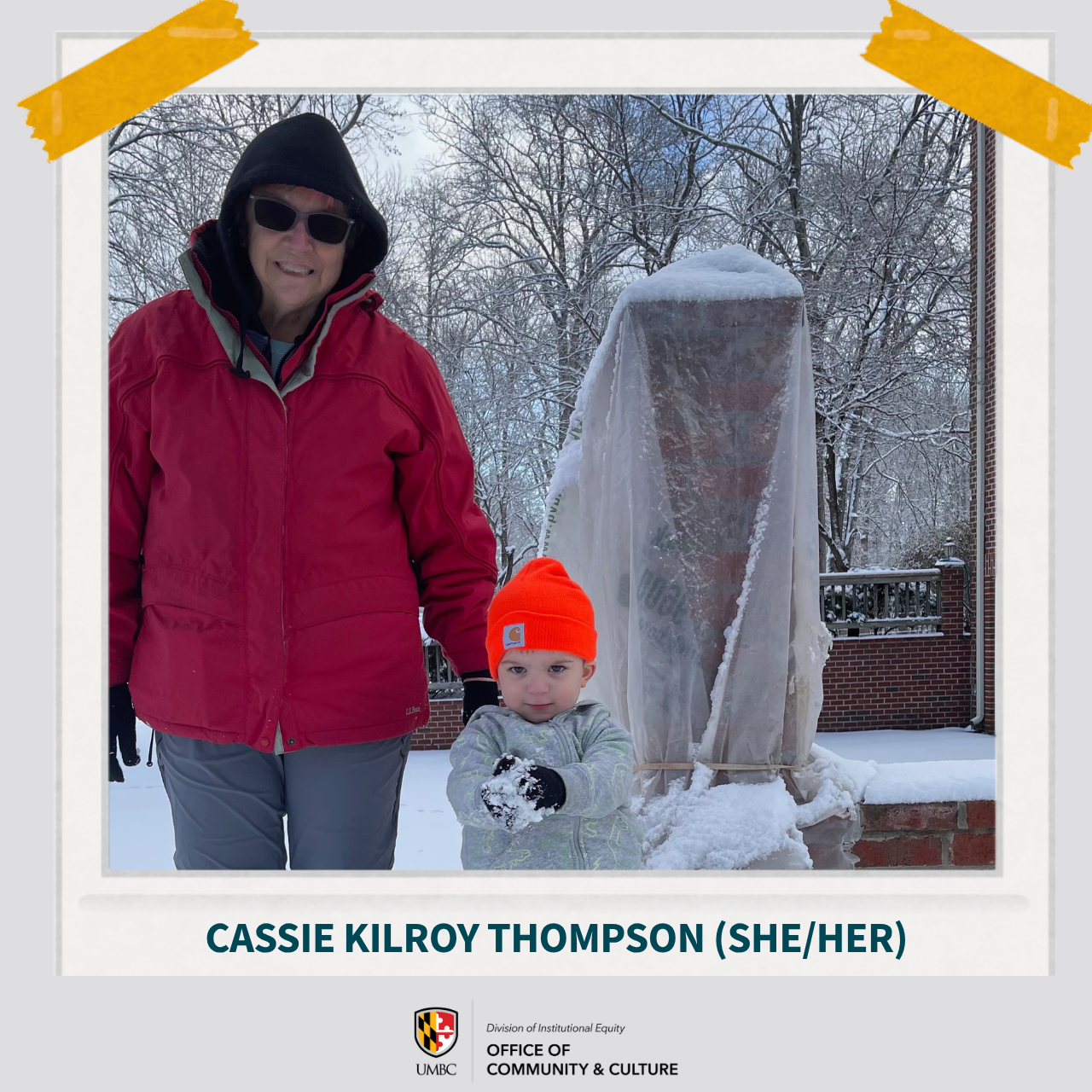 A photo of Cassie Kilroy Thompson and her grandson