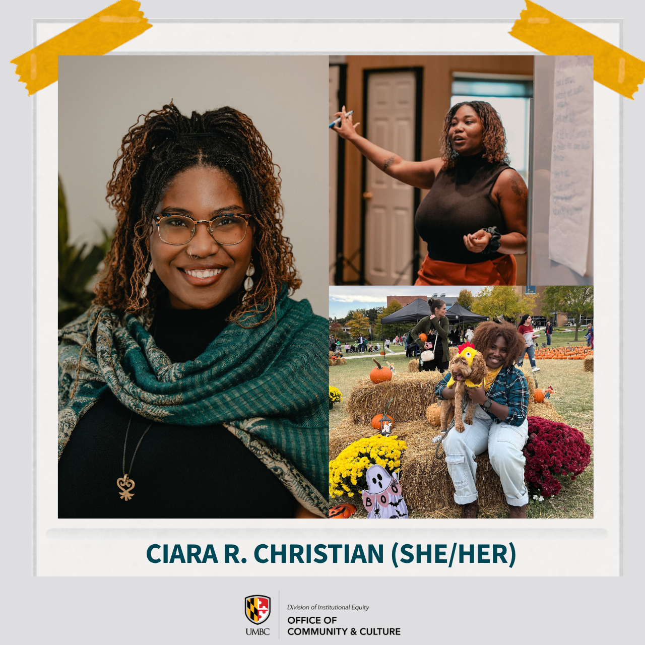 A picture collage of Ciara R. Christian