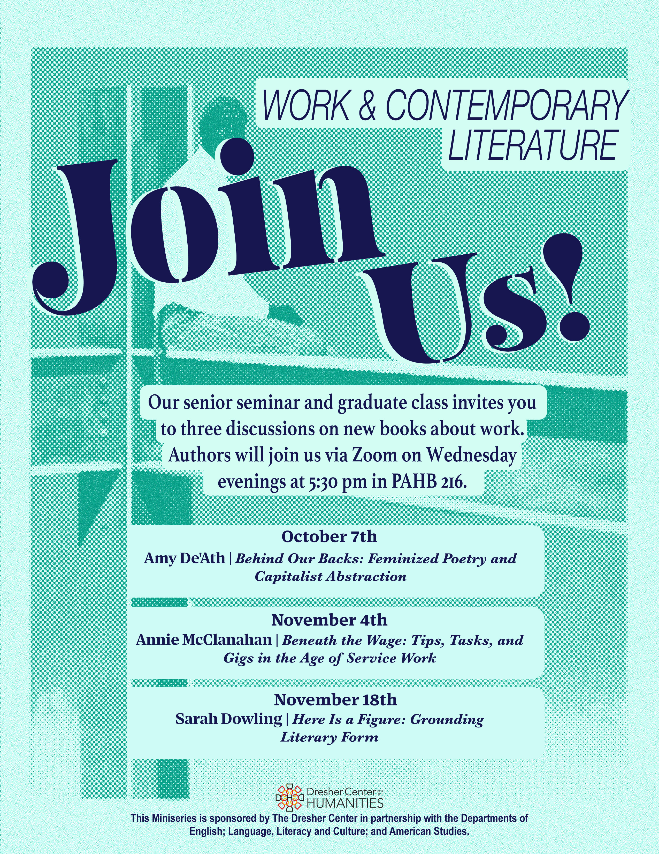 A flyer advertising the series