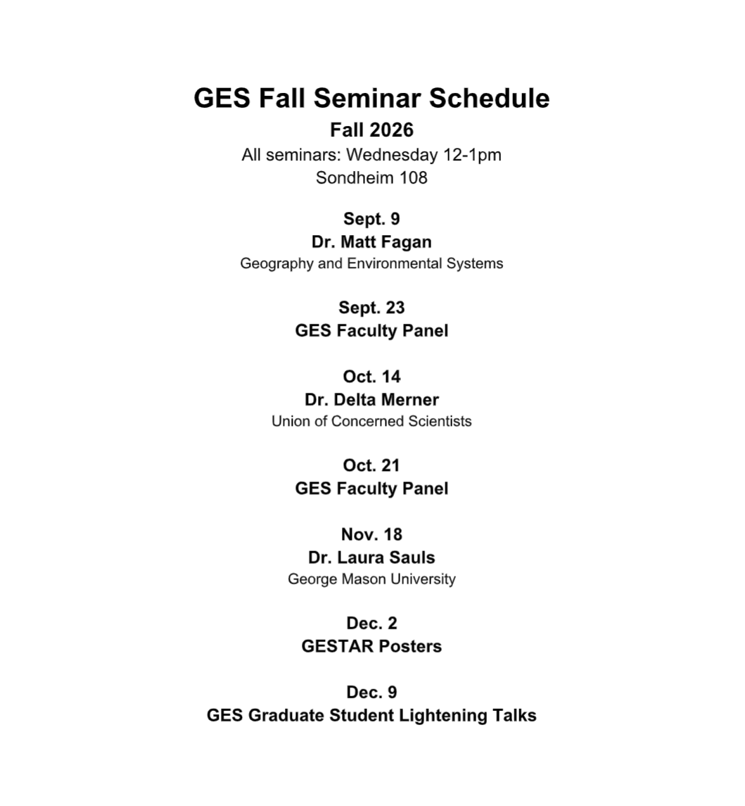 GES Fall 2026 Seminar