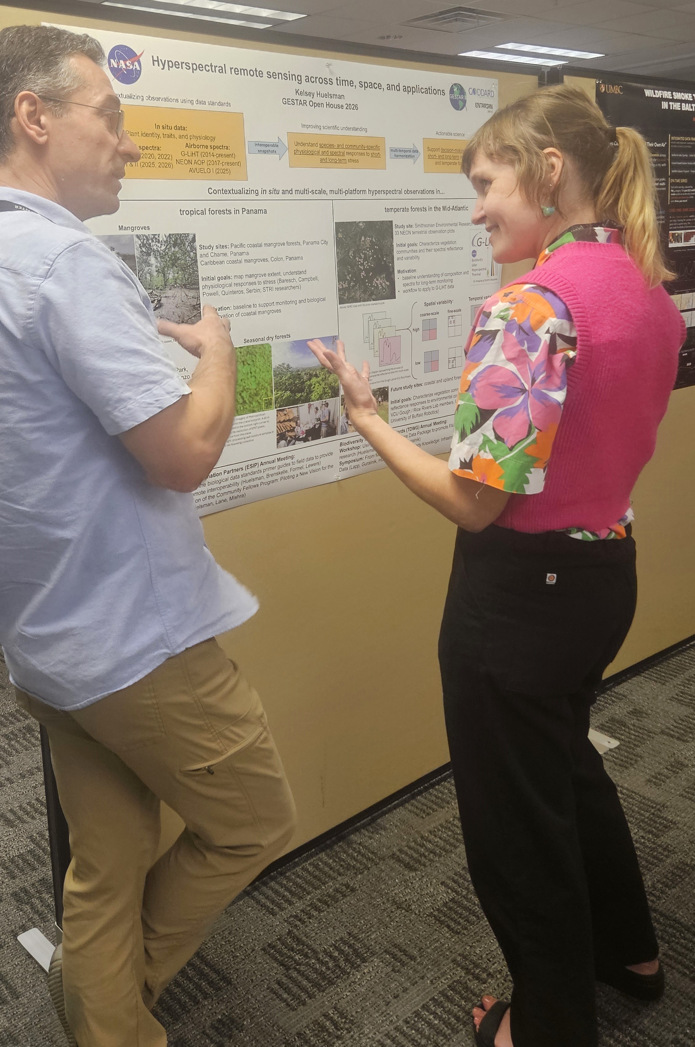 Dr. Kelsey Huelsman discusses her poster "Hyperspectral remote sensing across time, space, and applications"