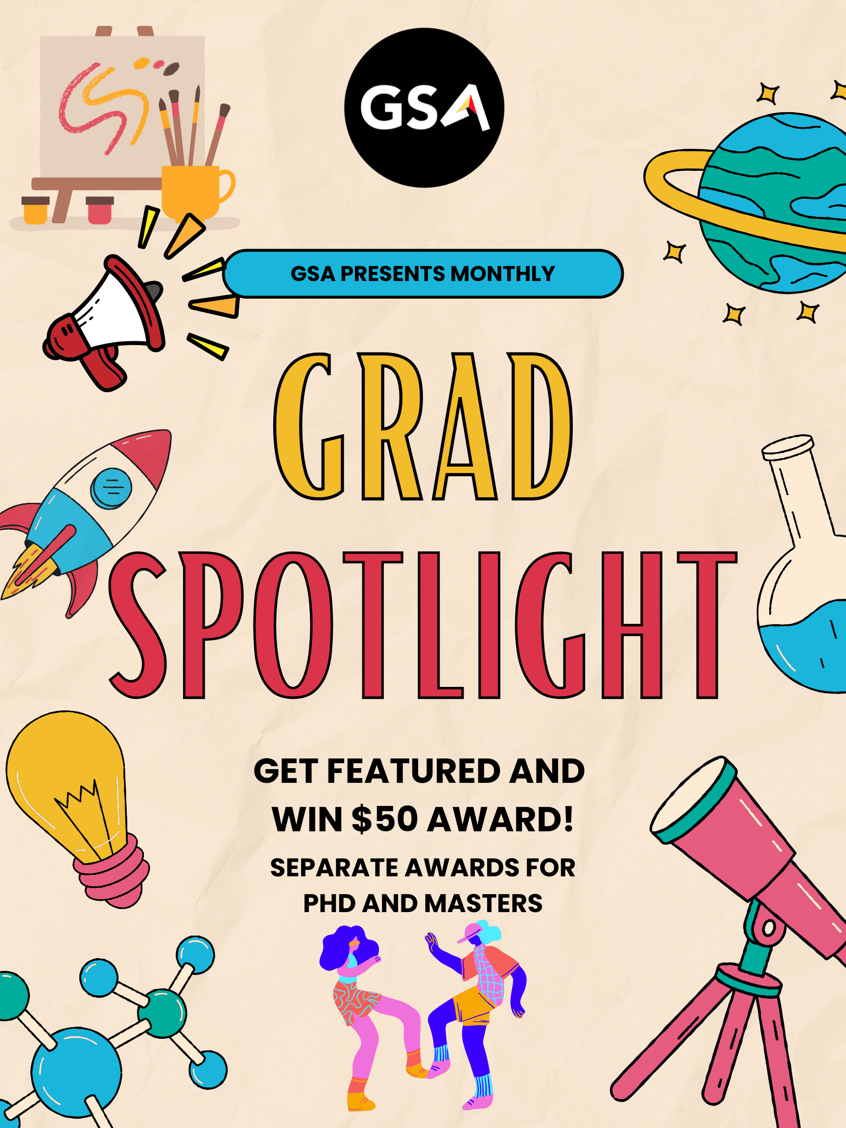 Nominate yourself to be the grad of the month!