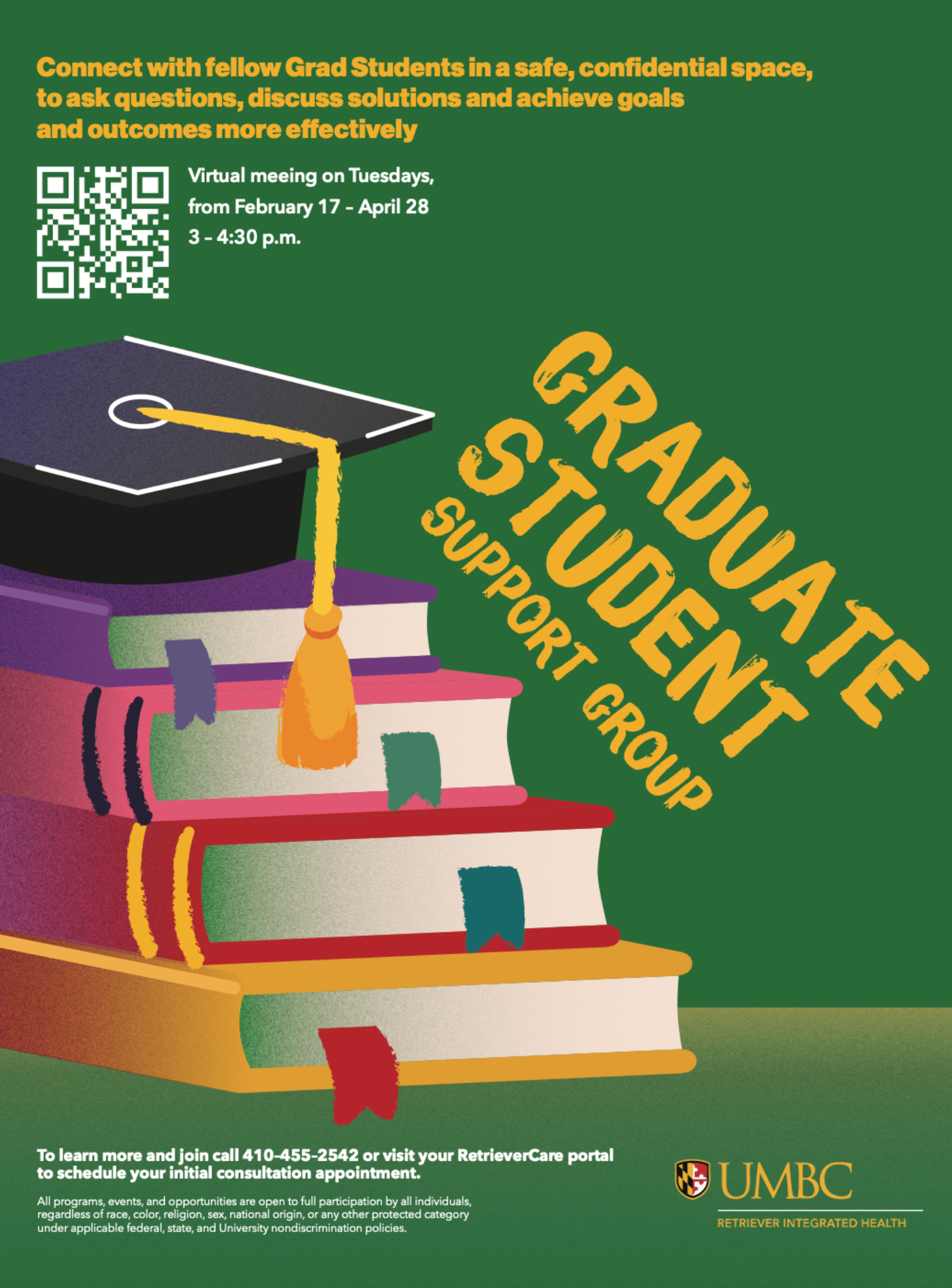 When? Tuesdays | February 17 – April 28 | 3:00 – 4:30 p.m.
Where? Virtual, scan the QR code