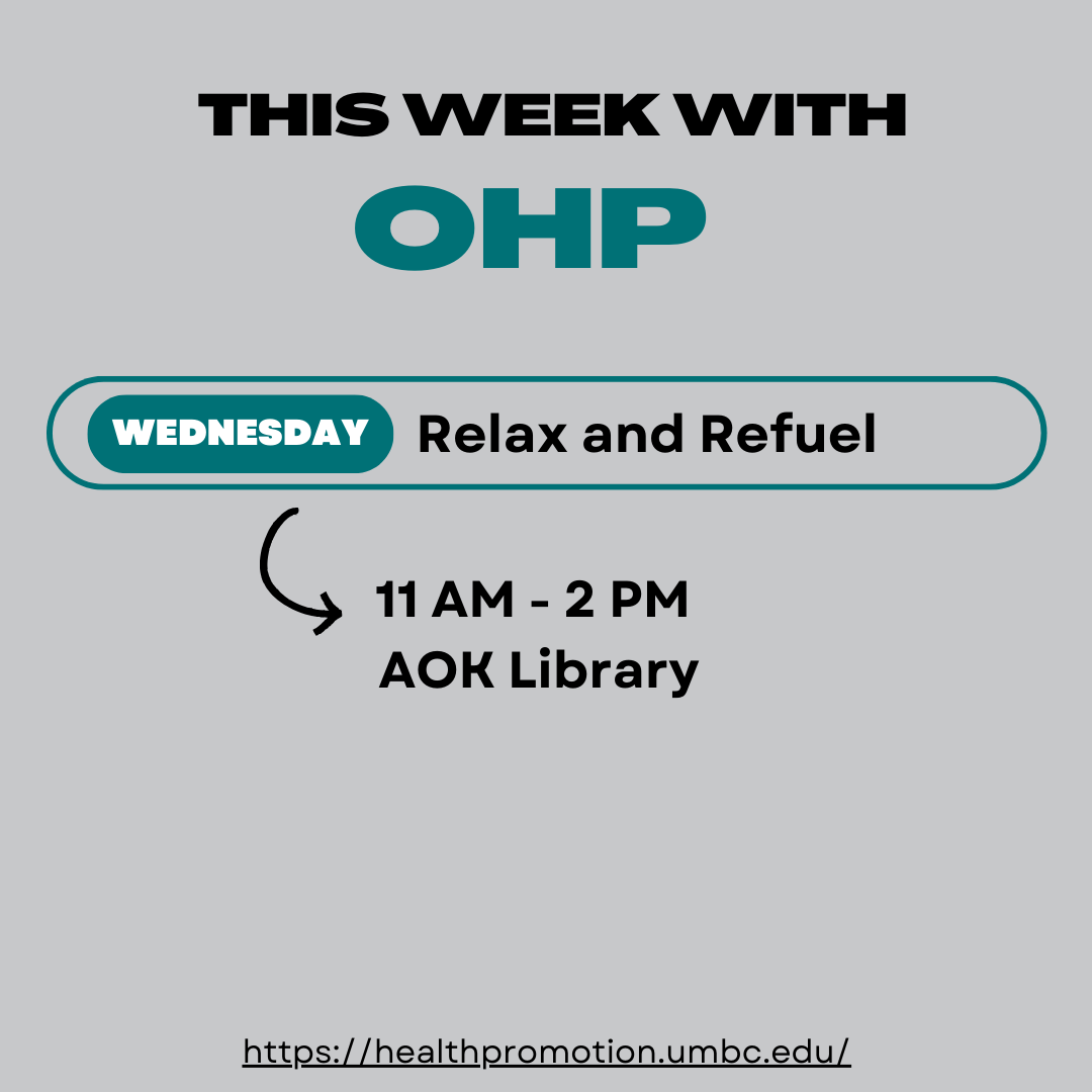 gray background with black and teal writing. Black text reads this week with OHP.