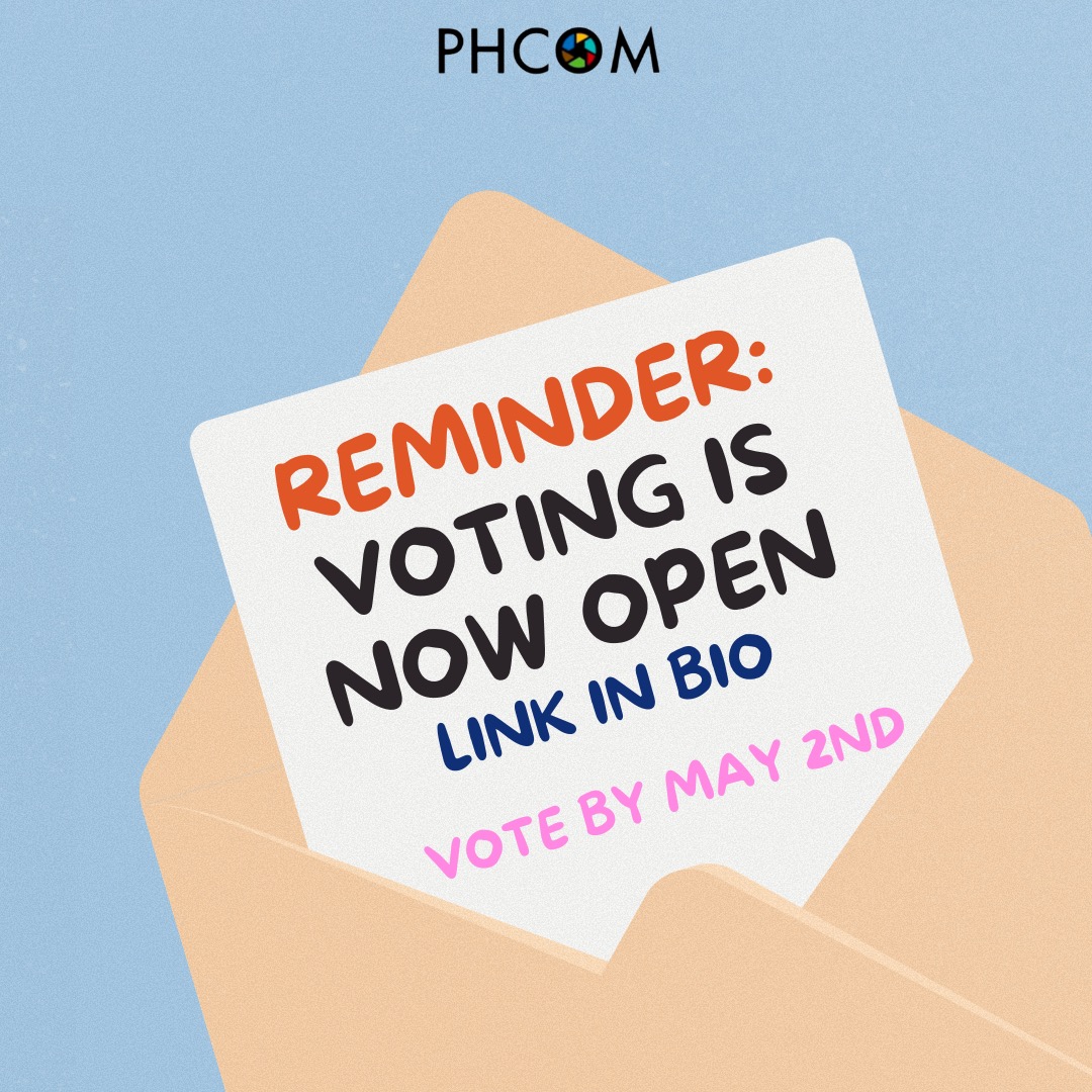 flyer announcing voting is open until May 2