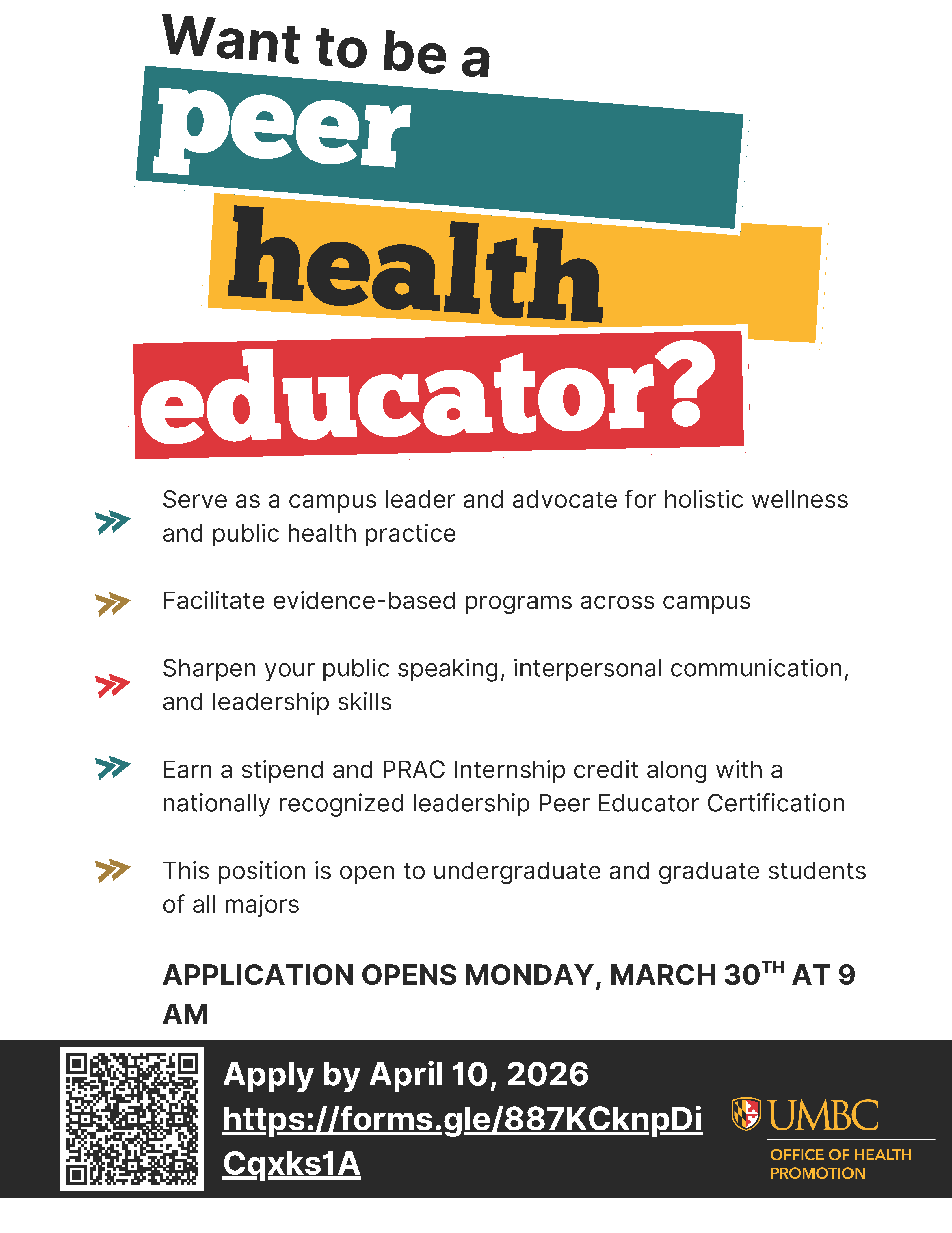 Peer Health Educator Flyer