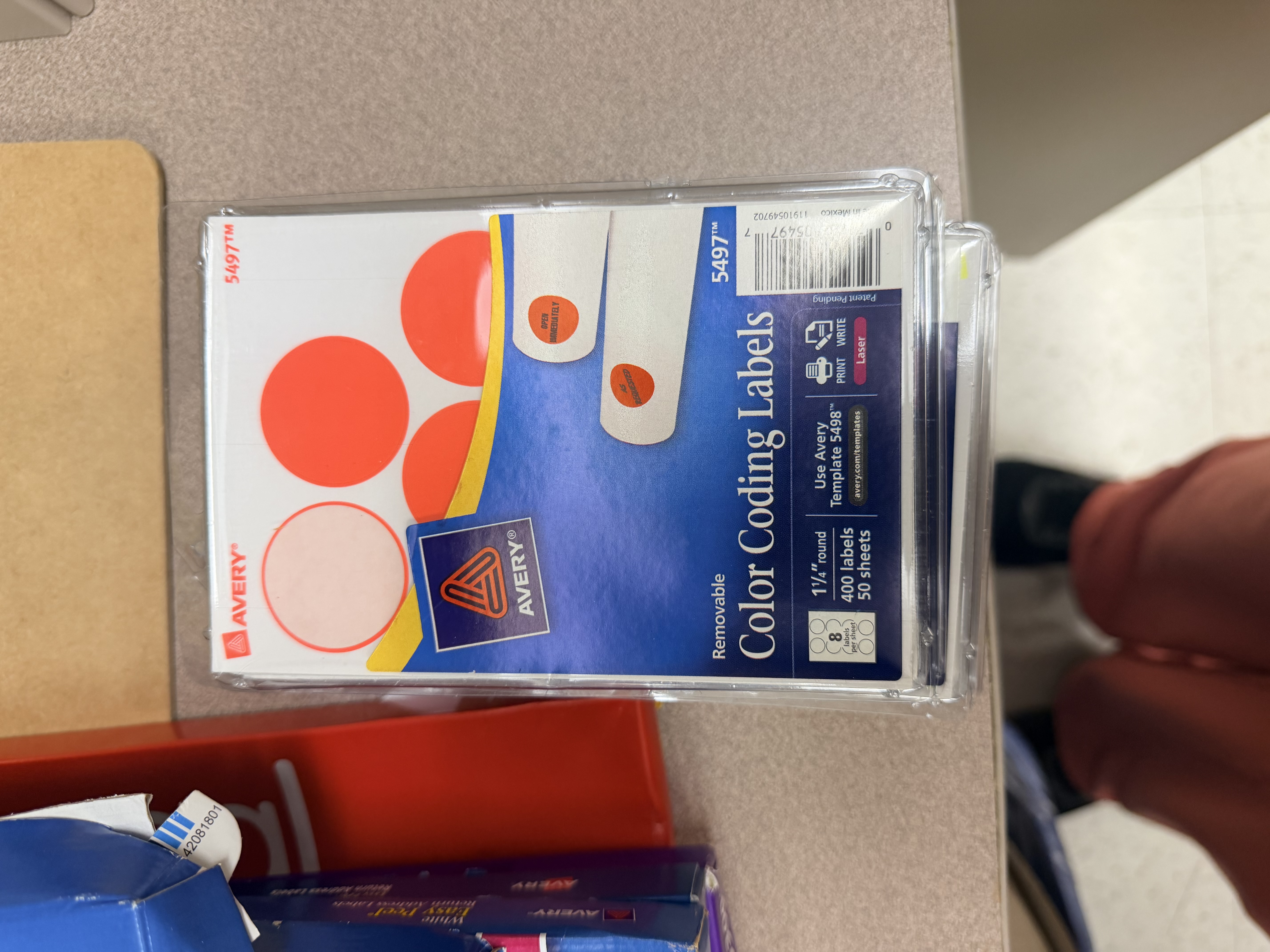 Color Coding Labels various colors