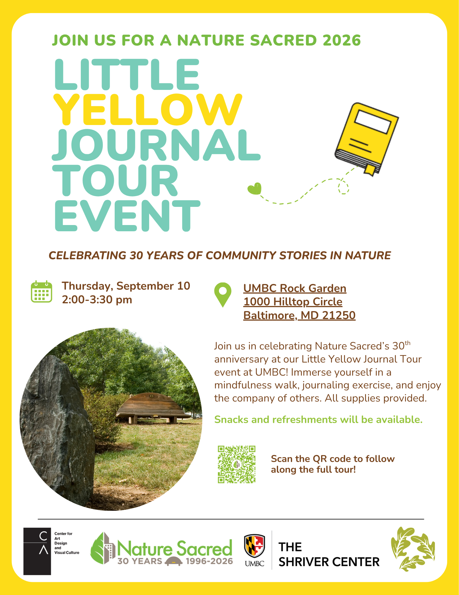Little Yellow Journal event in the Rock Garden!