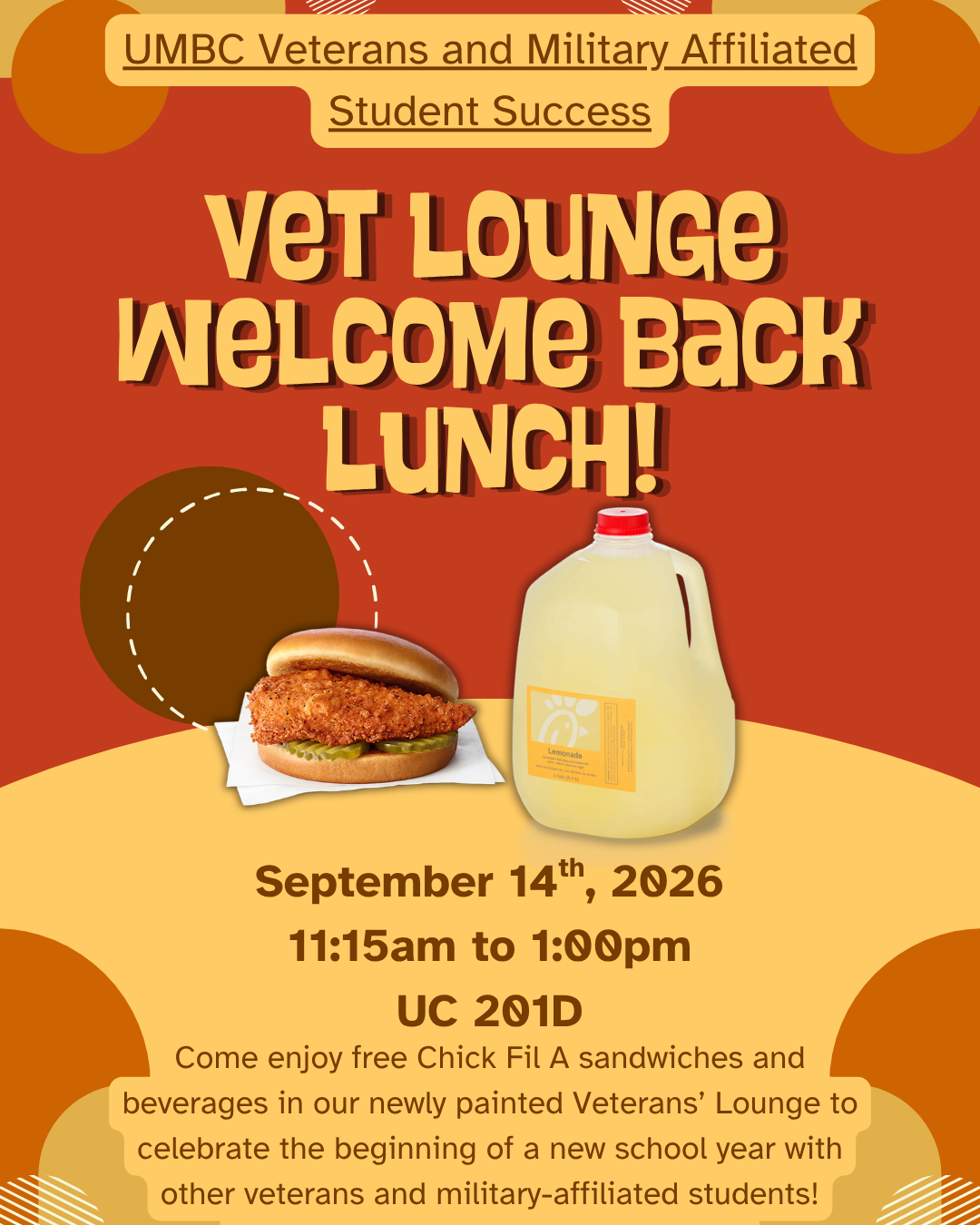 Veterans Lounge Welcome Back Lunch