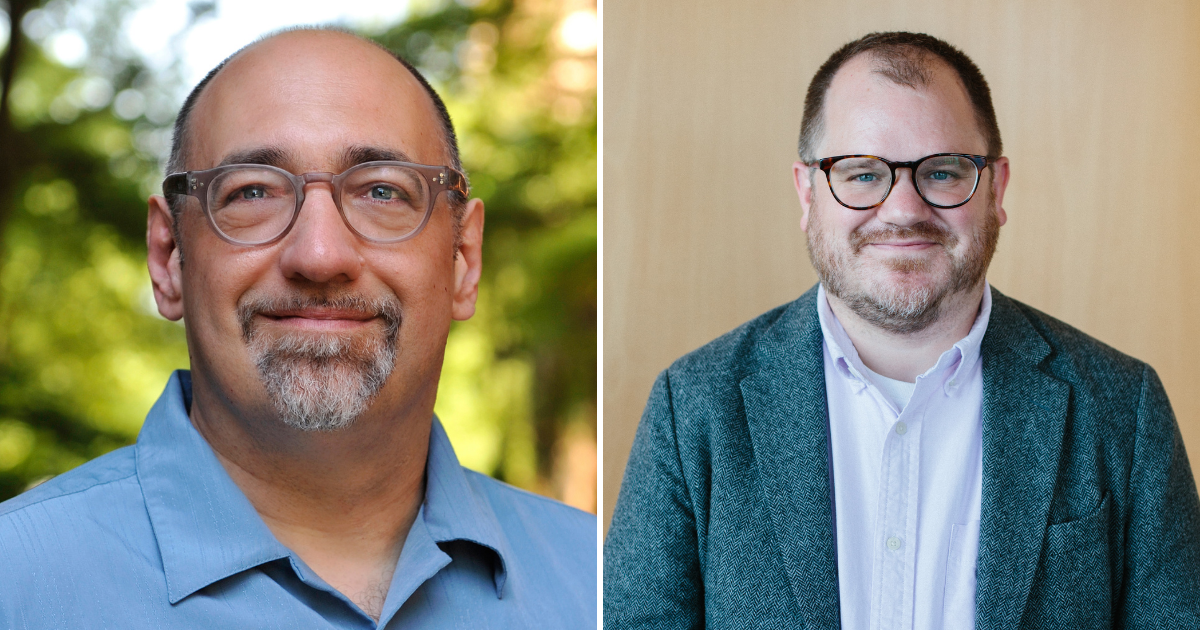 Two headshots of two different men. They are named Jason Loviglio and Brian Van Wyck.