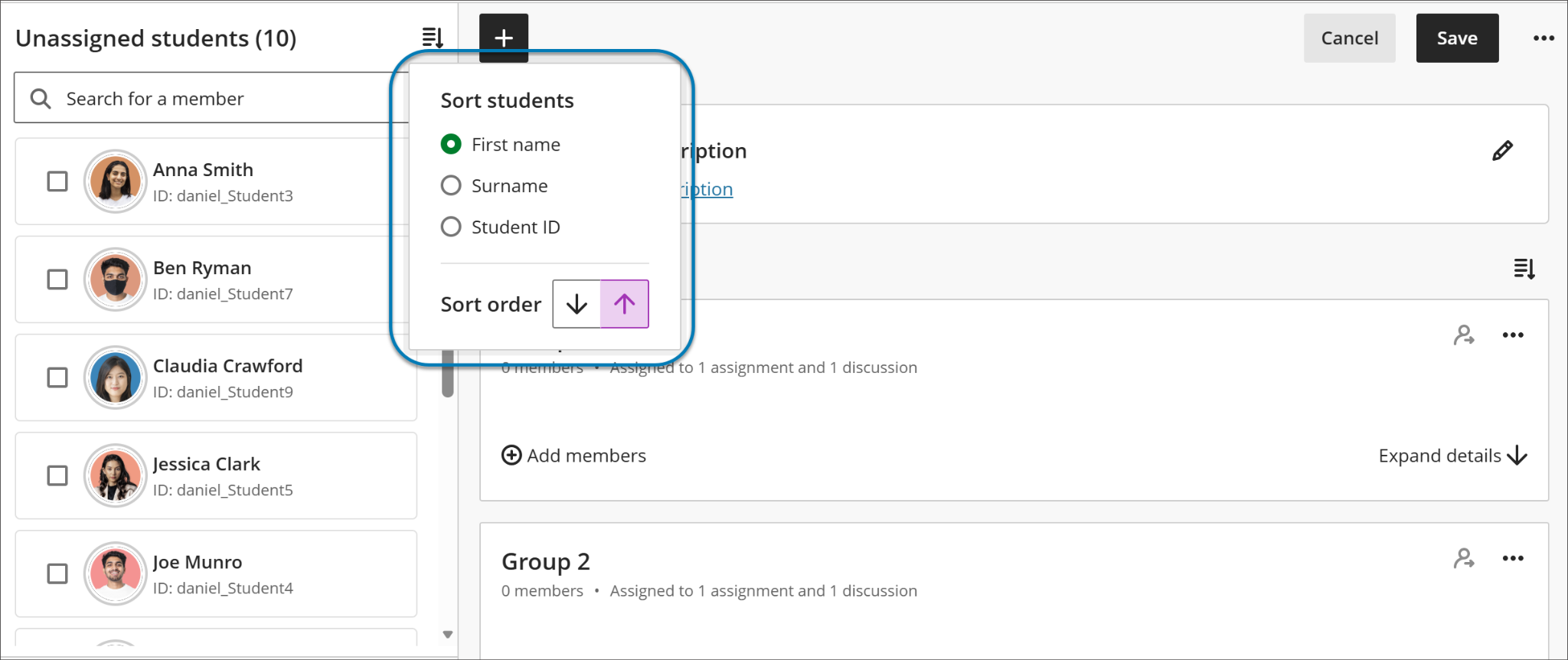 Image 2: Instructors can enter answer-level feedback.