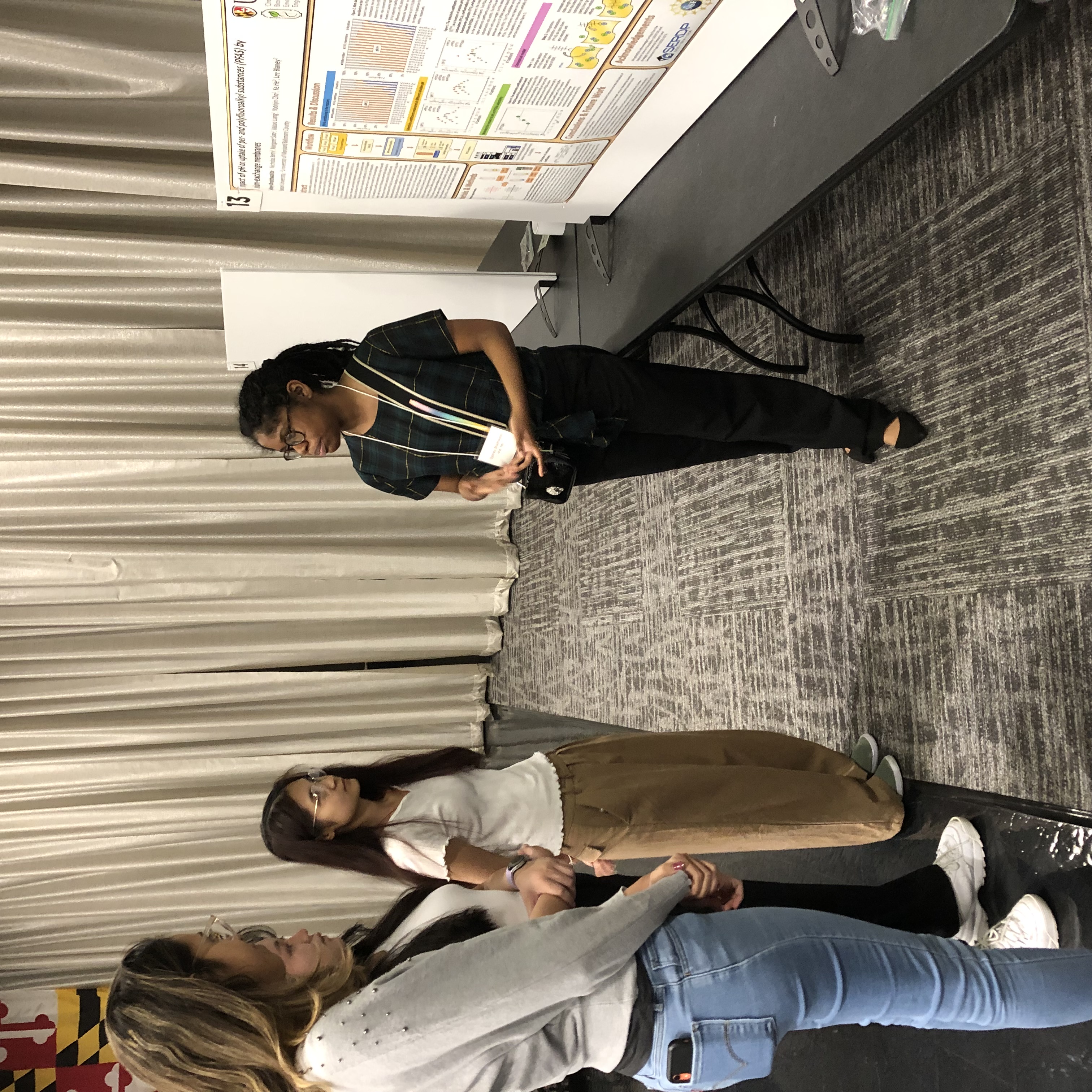 Sydney Braithwaite presents her poster at the BEMORE REU at UMBC