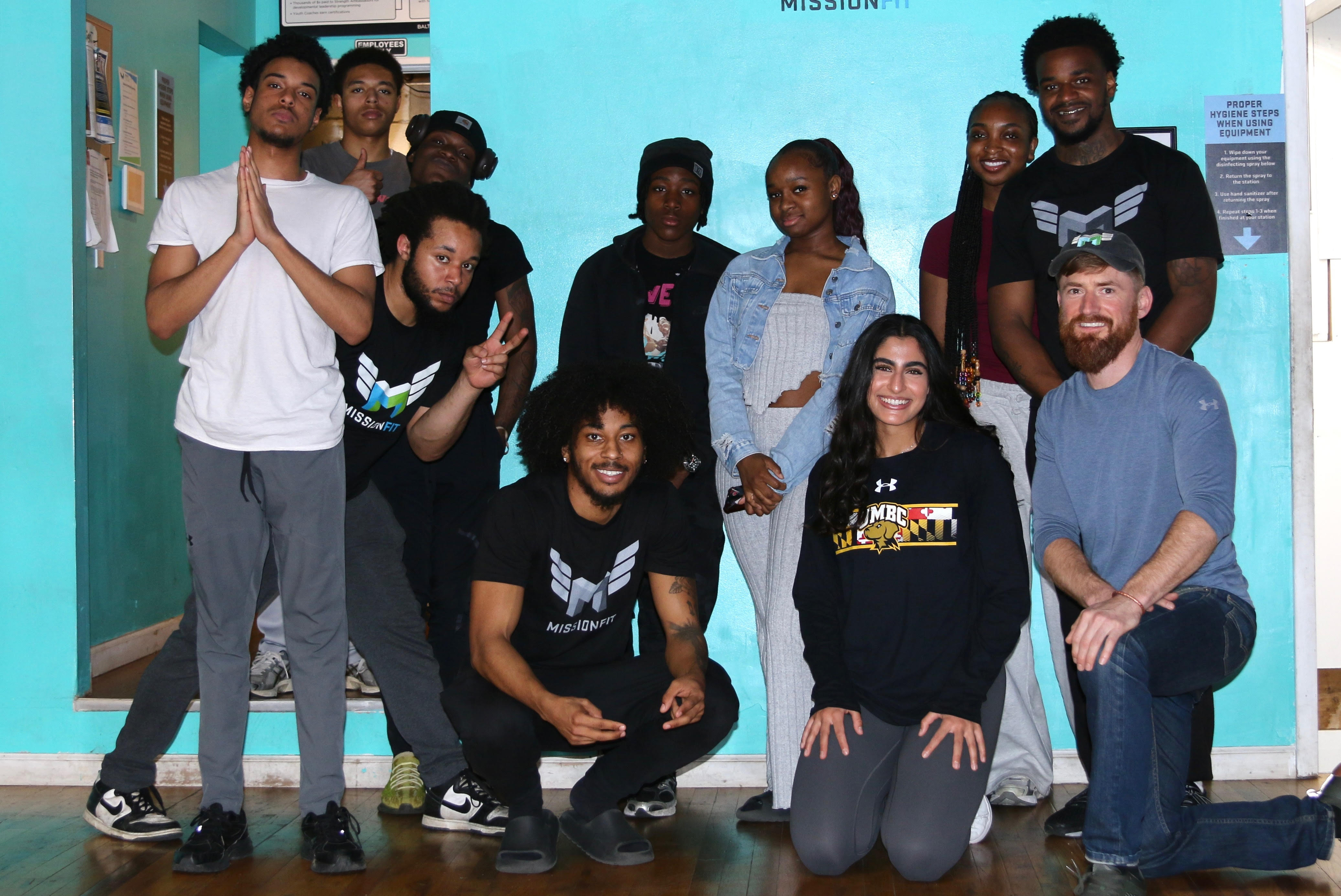 Shreya with a group of students from the MIssionFit Program