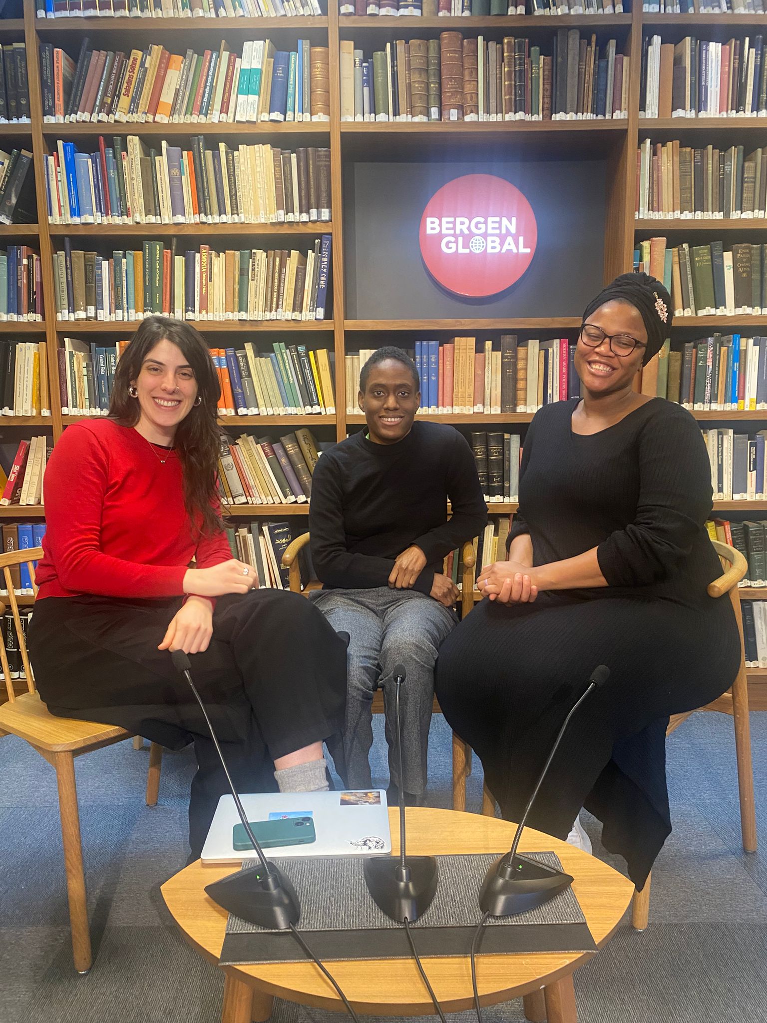 Shanika Freeman (center) at the Bergen Global panel on Carceral Harm and Gender: Perspectives from South Africa and the U.S., with Naledi Mpanza (right), a PhD candidate at the University of Pretoria, South African; and Sofia Rolim (left), a PhD candidate at the FGV São Paulo Law School, Brazil. (All photos courtesy of Freeman)